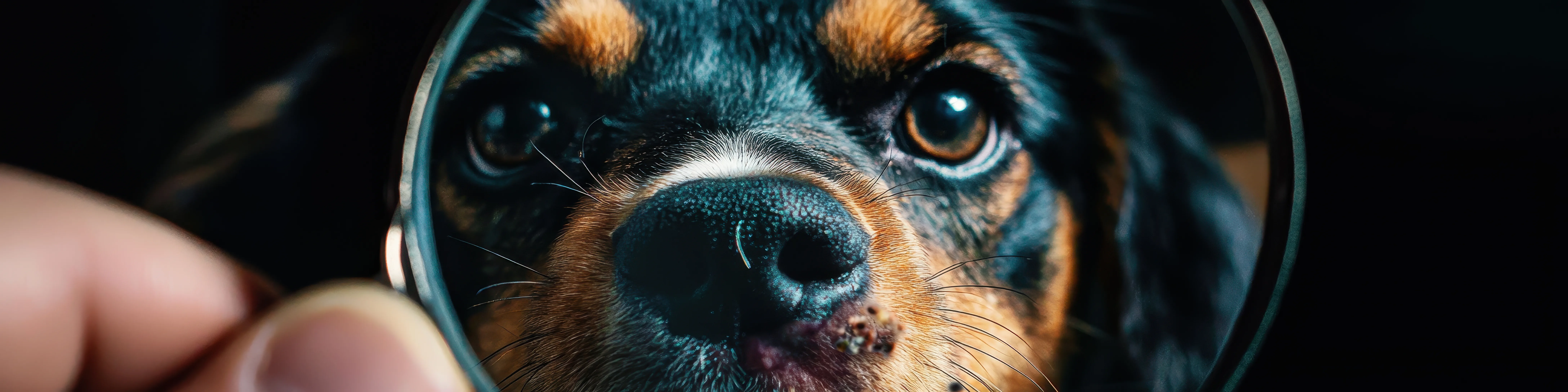 Revisión de los ojos de una mascota